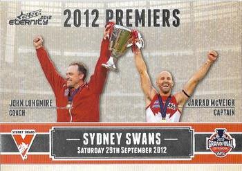 2012 Select AFL Eternity - Premiers #PC3 John Longmire / Jarrad McVeigh Front